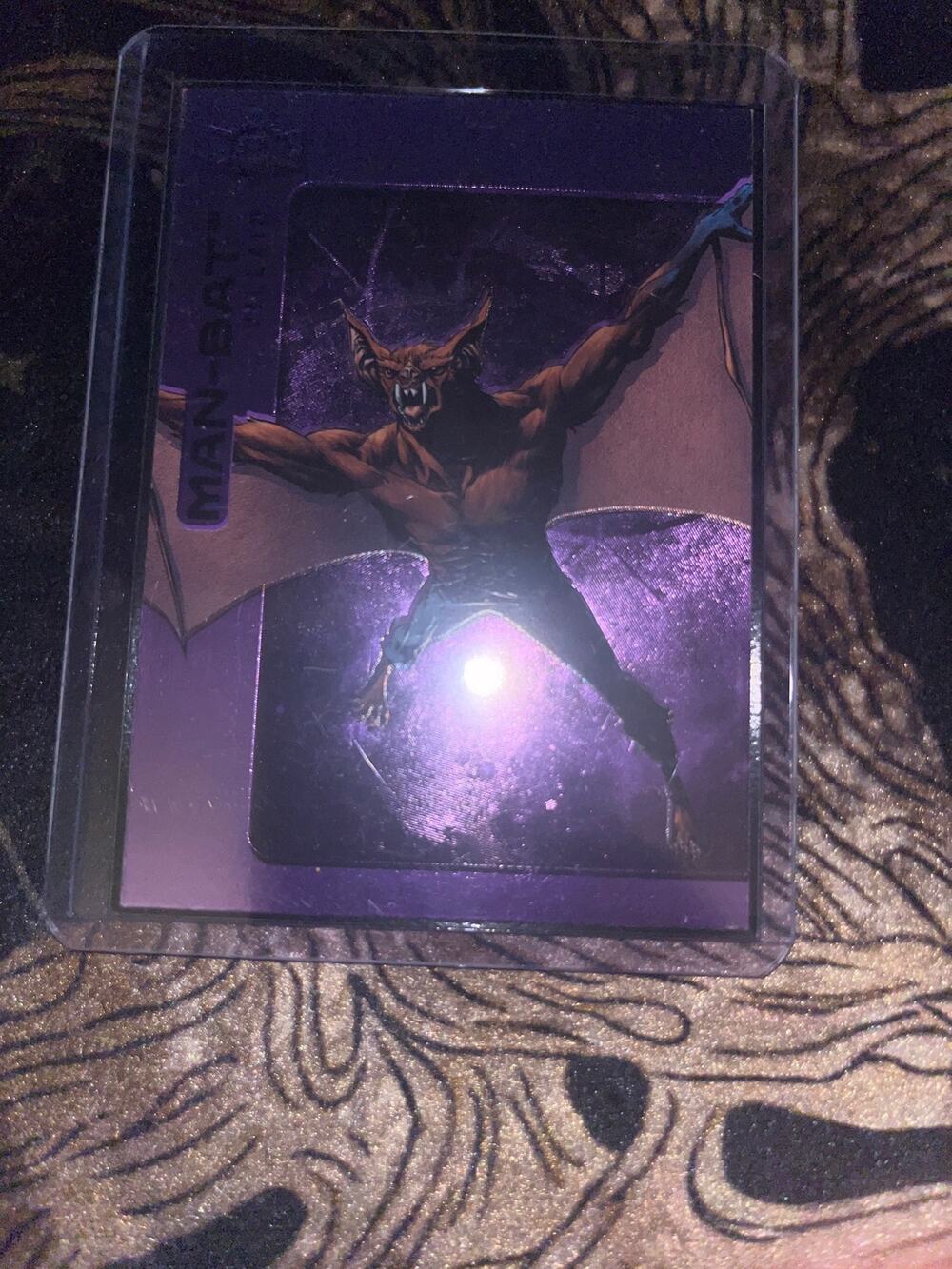 Man-Bat (Villain) from 2025 Upper Deck Batman Metal Universe trading card set.